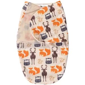 Hudson Baby Infant Boy Plush Swaddle Wrap, Forest, 0-3 Months, Drk Orange