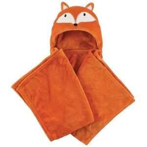 Hudson Baby Infant Boy Hooded Animal Face Plush Blanket, Orange Fox, One Size, Drk Orange