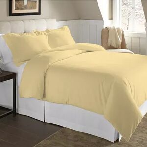 Pointehaven Solid Flannel Duvet Cover Set, Yellow, Twin XL