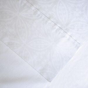 Pointehaven 300-Thread Count Printed Sheet Set, White, King Set