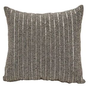 Michael Amini Beaded Stripes Throw Pillow, Grey, 18X18