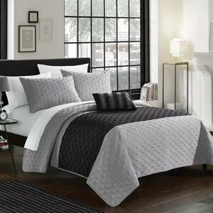 Chic Home Dominic 4-piece Quilt Set, Grey, King