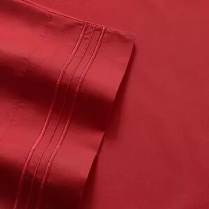 Sweet Home Collection 1500 Thread Count Deep Pocket Sheet Set, Red, RV QUEEN