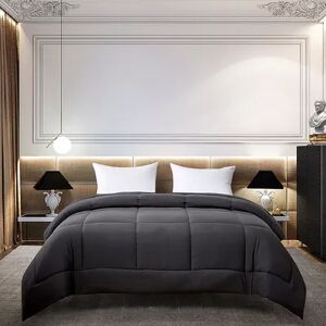 Royal Majesty Reversible Comforter, Black, King