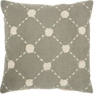 Mina Victory Embroidered DotsThrow Pillow, Green, 20X20
