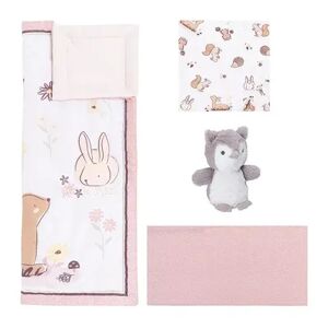 Sammy & Lou Reversible Quilt, Fitted Crib Sheet, Crib Skirt & Plush Toy 4-Piece Crib Bedding Set, Autumn