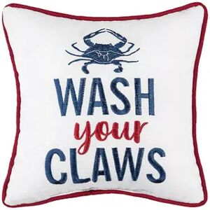 C&F Home Wash Your Claws Saying Throw Pillow, Blue, 10X10