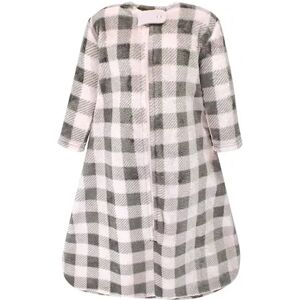 Hudson Baby Infant Girl Plush Long-Sleeve Sleeping Bag, Sack, Blanket, Pink Gray Plaid, Infant Girl's, Size: 18-24MONTH, Med Pink