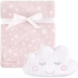 Hudson Baby Infant Girl Plush Blanket with Toy, Pink Cloud, One Size, Med Pink