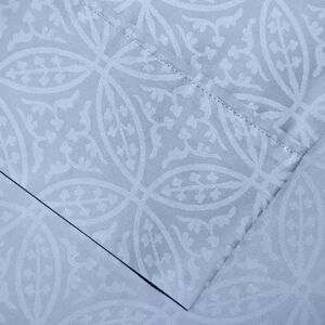 Pointehaven 300-Thread Count Printed Sheet Set, Blue, Queen Set
