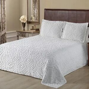 Kohl's Alicia Chenille Bedspread or Sham, White, Full