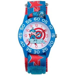 Marvel's Avengers Captain America Shield Kids' Time Teacher Watch, Boy's, Size: Medium, Blue