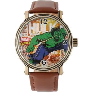 Marvel's The Hulk Men's Vintage Gold Tone Watch, Size: Large, Brown