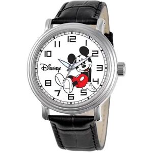 Disney Mickey Mouse Women's Leather Watch, Black