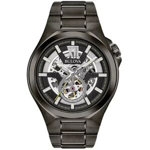 Bulova Men's Stainless Steel Automatic Skeleton Watch, Grey