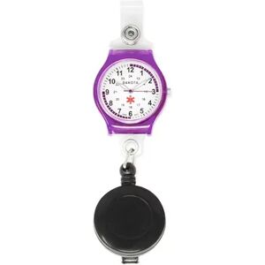 Dakota Retractable Nurse Watch Clip with Badge Holder, Women's, Size: Medium, Purple