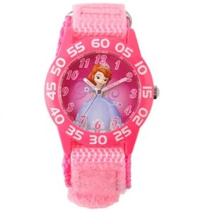 Licensed Character Disney Sofia the First Kids' Pink Time Teacher Watch, Girl's, Size: Medium