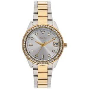 Relic by Fossil Women's Relic by Fossil Tabitha Crystal Two Tone Watch, Size: Small, Multicolor