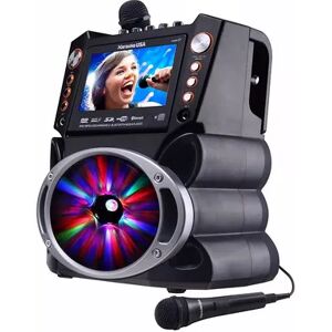 Karaoke USA GF846 Complete Bluetooth Karaoke System with LED Sync Lights, Multicolor