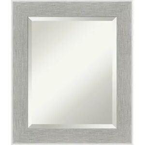 Amanti Art Glam Gray Framed Bathroom Vanity Wall Mirror, Grey, 23X29