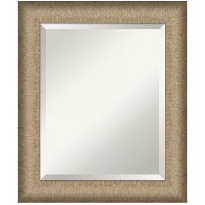 Amanti Art Elegant Framed Bathroom Vanity Wall Mirror, Brown, 41X29