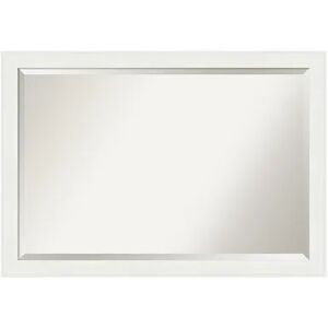 Amanti Art Narrow Vanity White Bathroom Vanity Wall Mirror, 43X33