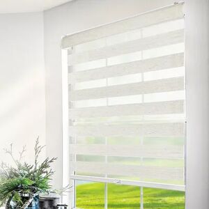 Chicology Zebra Dual Layer Shades, Beig/Green, 30X72