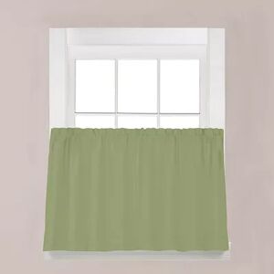 Saturday Knight, Ltd. Holden Tier Kitchen Window Curtain Set, Lt Green, 28 X 30
