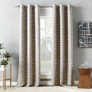 Sun Zero Blackout 1-Panel Saki Curtain, Lt Beige, 40X84