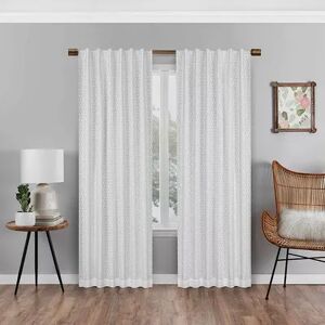 eclipse Absolute Zero Nora Crochet 100% Blackout Window Curtain, White, 50X95