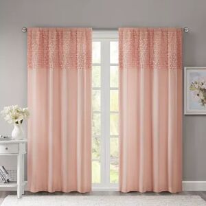 Madison Park 1-Panel Kylie Reversible Window Panel, Pink, 50X84