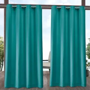 Exclusive Home 2-pack Indoor/Outdoor Solid Cabana Window Curtains, Dark Green, 54X84