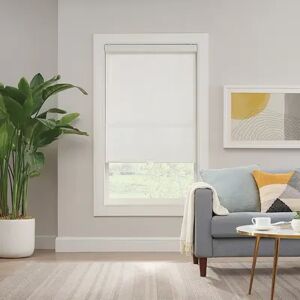 eclipse Solar Cordless Light Filtering Privacy Roller Shade, White, 31X72