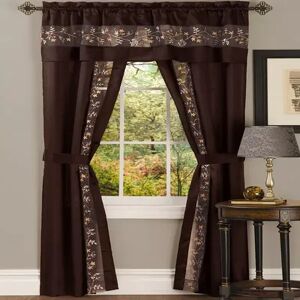 Achim Fairfield 3-piece Window Treatment Set, Brown, 55X84