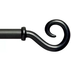 Kenney Hook Adjustable Curtain Rod, Black, 48-86