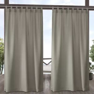 Exclusive Home 2-pack Indoor/Outdoor Solid Cabana Window Curtains, Med Beige, 54X63