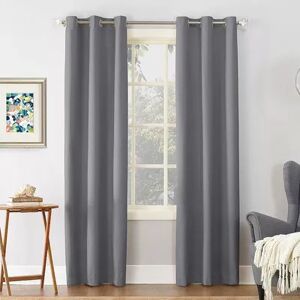 Sun Zero 1-Panel Cooper Thermal Insulated Curtain, Grey, 40X84