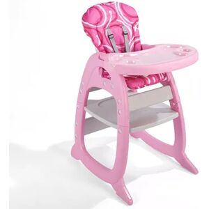 Badger Basket Envee II Baby High Chair with Playtable Conversion, Pink