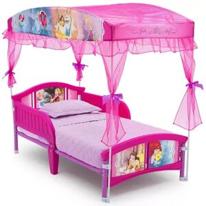 Delta Children Disney Princess Toddler Canopy Bed, Pink