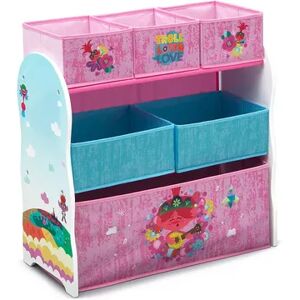 DreamWorks Trolls World Tour Design and Store 6 Bin Toy Organizer by Delta Children, Pink