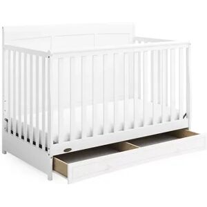 Graco Asheville 4-in-1 Convertible Crib with Drawer, White