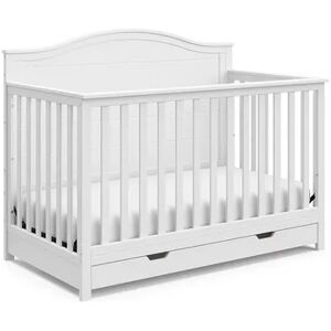 Graco Storkcraft Moss 4-in-1 Convertible Crib with Drawer, White