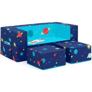 Delta Children Foam Convert Sofa Play Set Space, Blue