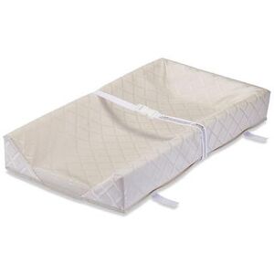 LA Baby Jacquard 3-Sided Changing Pad, White, Medium