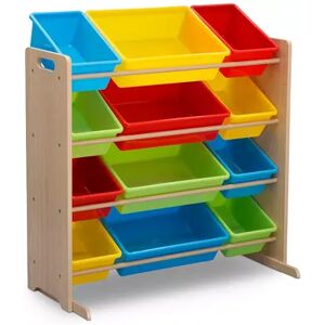 Delta Children Kids' 12 Plastic Bins Toy Storage Organizer, White