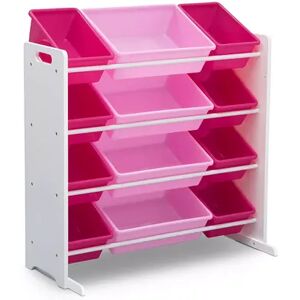 Delta Children Kids' 12 Plastic Bins Toy Storage Organizer, White