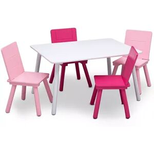 Delta Children Kids' Table and 4 Chair Set, White