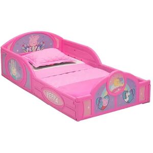 Delta Children Peppa Pig Plastic Sleep & Play Toddler Bed, Red