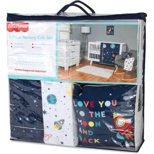 Fisher-Price Fisher Price Nursery Bedding Space Explorer 4 Piece Nursery Crib Set, Blue