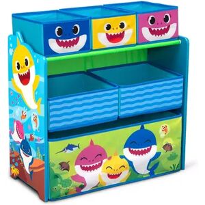 Delta Children Baby Shark 6-Bin Organizer, Blue